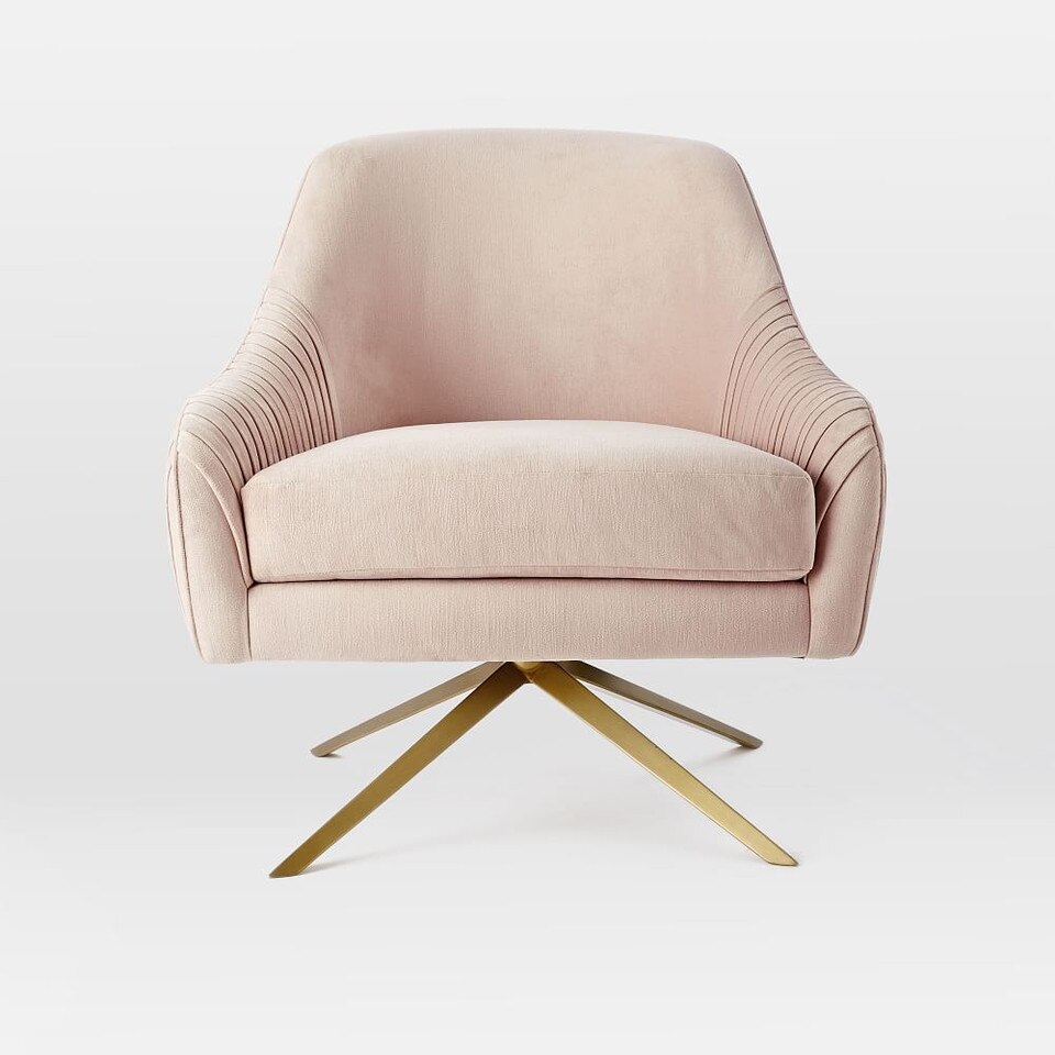 Roar & Rabbit™ Pleated Swivel Chair west elm Australia